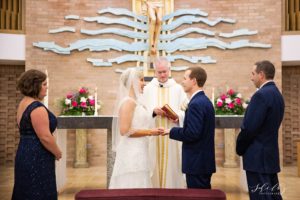wedding ceremony at Blessed Sacrament Church