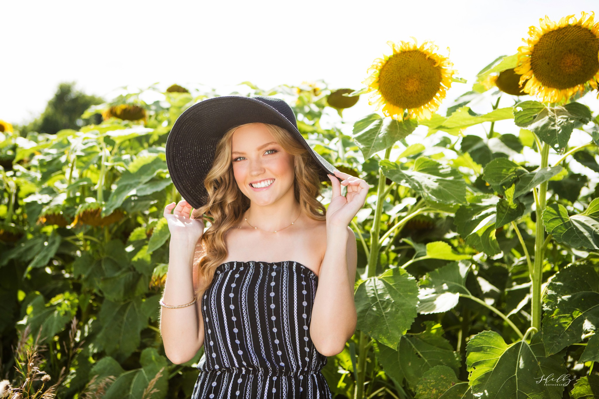 senior pictures with sunflowers