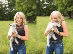 senior pictures with goat